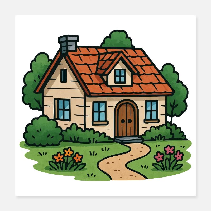 House Villa Poster 16" x 16" (40x40 cm)