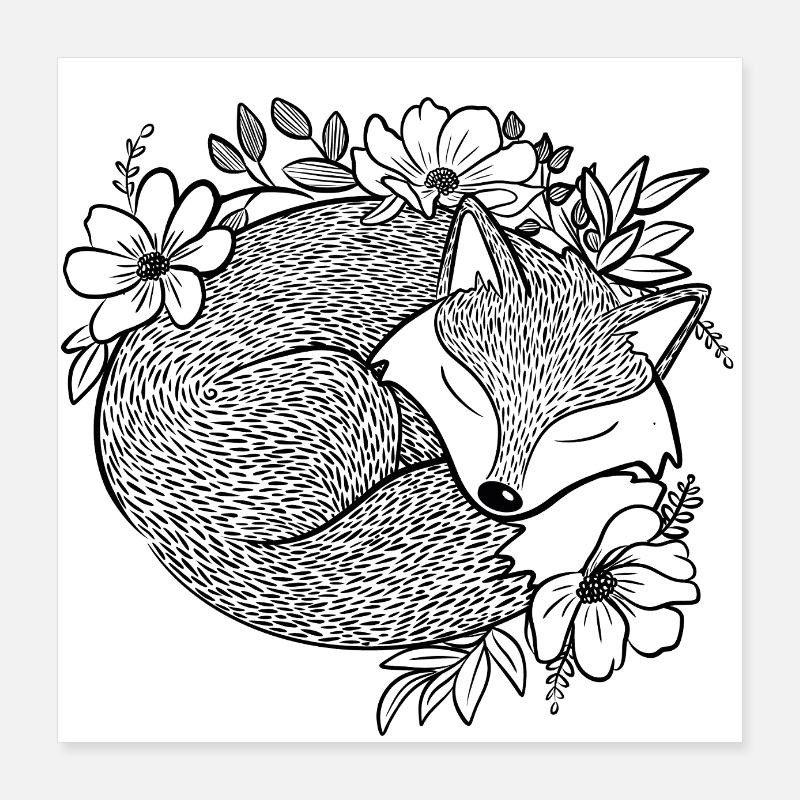 Fox 1 Poster 16" x 16" (40x40 cm)