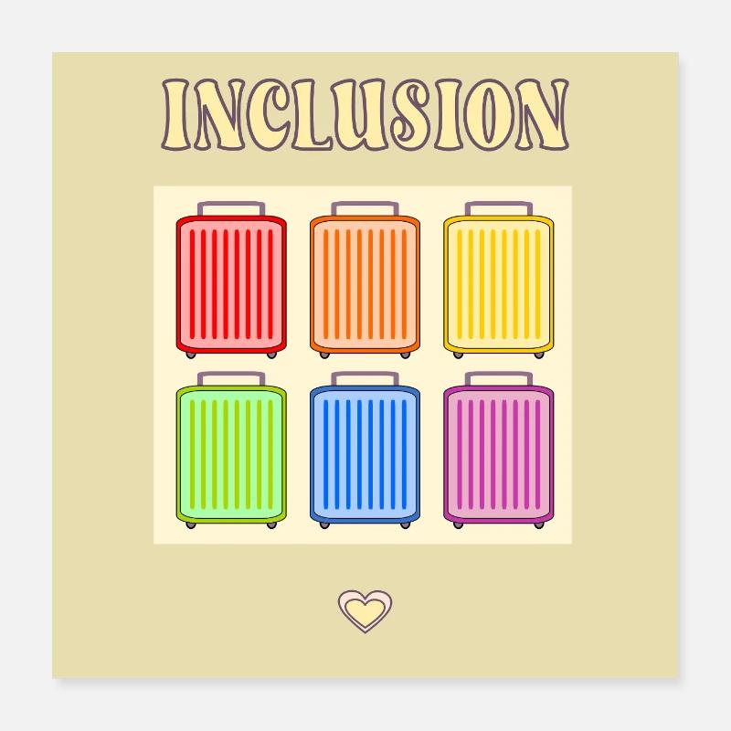 Inclusion Diversit Pride Fiert Valise Poster 40 x 40 cm
