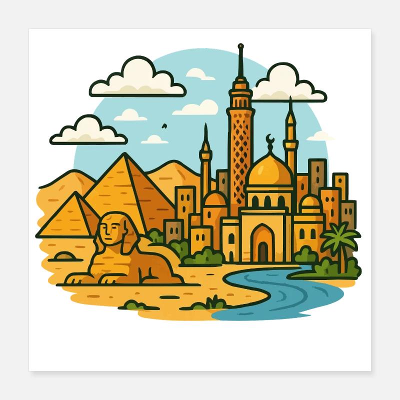 Le Caire Le Caire Poster 40 x 40 cm