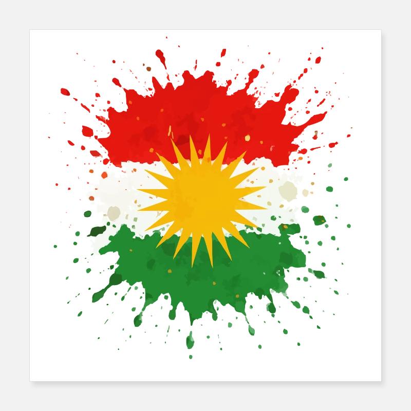 kurdistan klecks Poster 40x40 cm