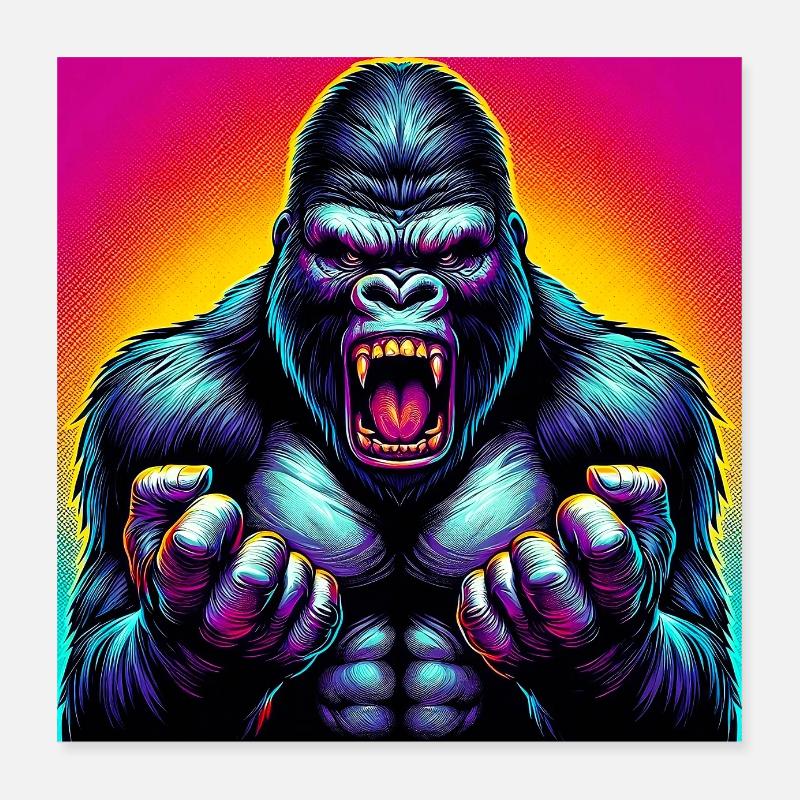 gorille Poster 40 x 40 cm