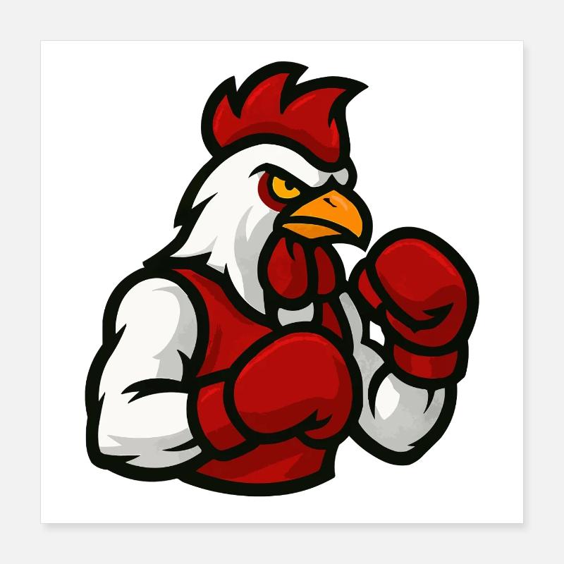 Boxer Comic Poster 16" x 16" (40x40 cm)