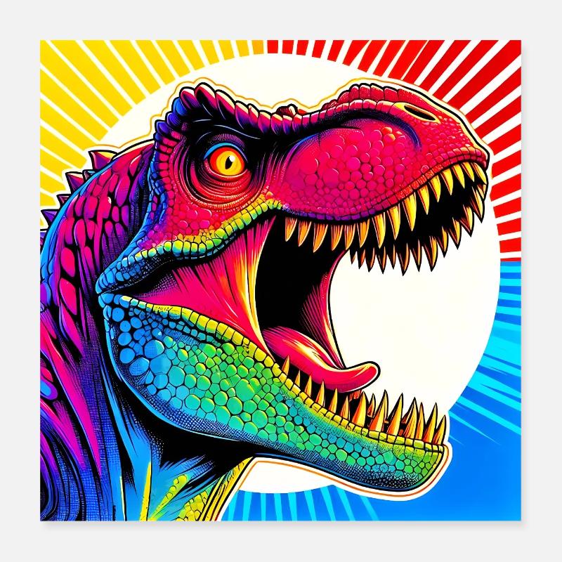 dinosaur Poster 16" x 16" (40x40 cm)