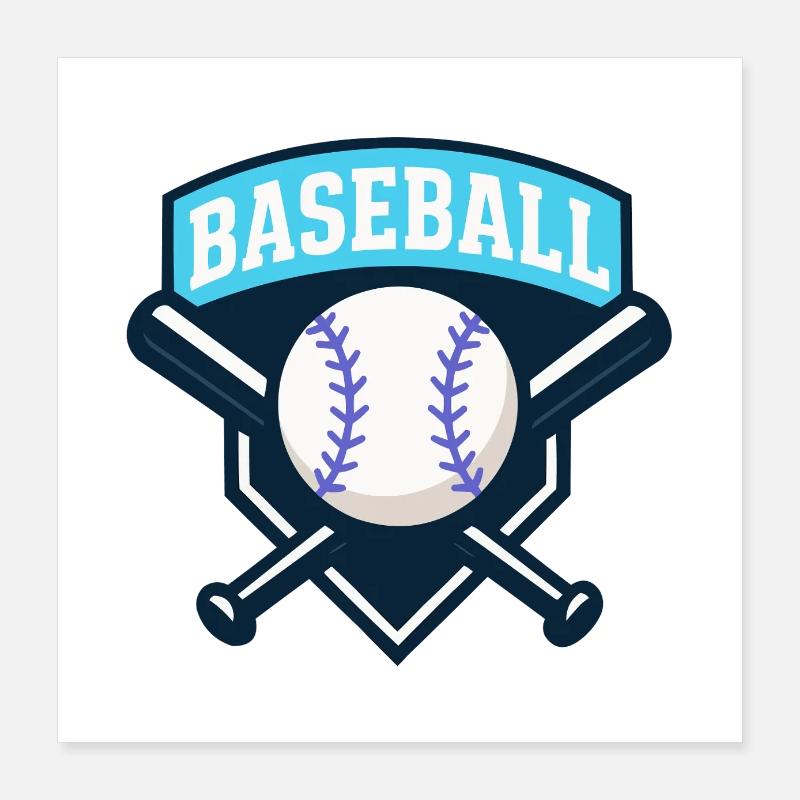 Logo de baseball Poster 40 x 40 cm