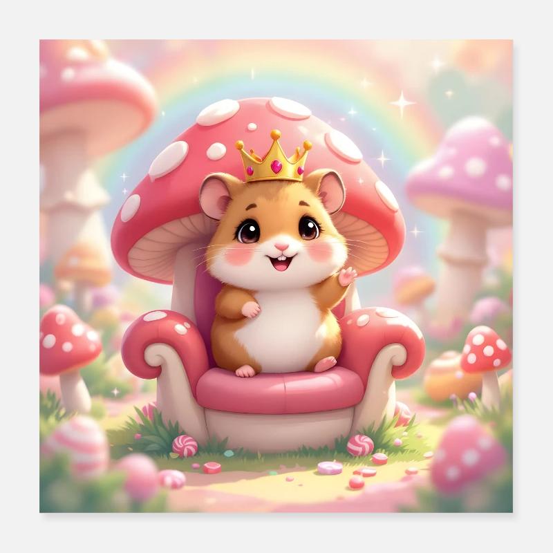 Königlicher Hamster  Poster 40x40 cm