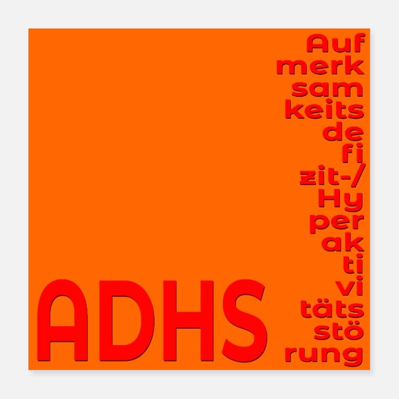 CONCENTRATION DU TDAH Poster 40 x 40 cm