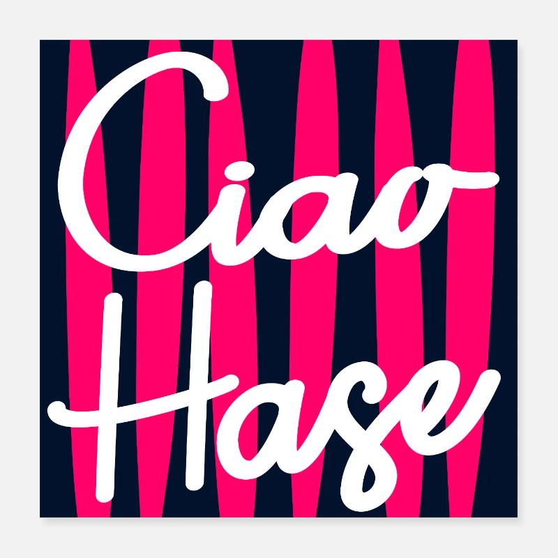 ADIEU LAPIN CHÉRI Poster 40 x 40 cm