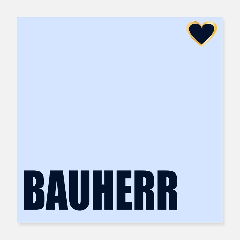 CONSTRUCTEUR DE MAISONS HERZ Poster 40 x 40 cm