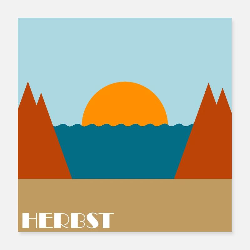 Herbst Poster 40x40 cm