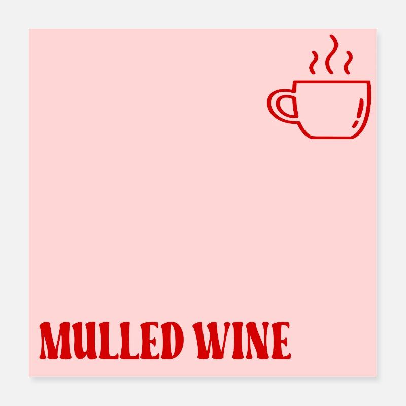 Chope à vin chaud Poster 40 x 40 cm