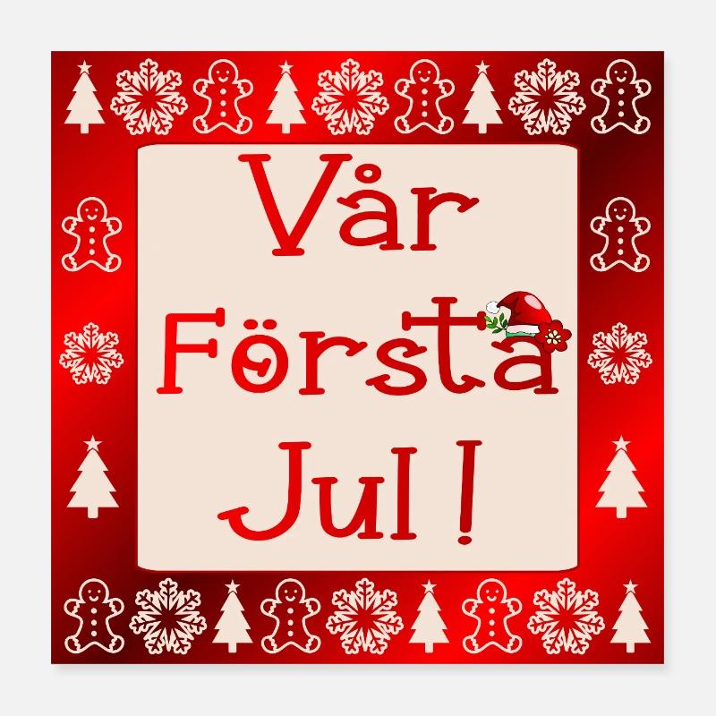 Our first Christmas Poster 16" x 16" (40x40 cm)