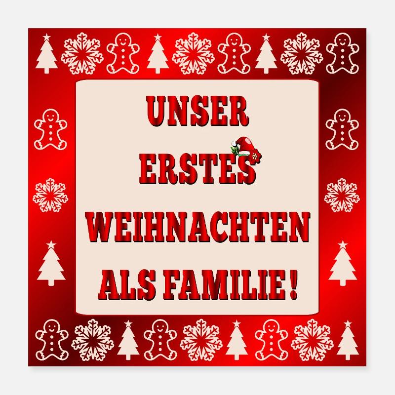 NOËL FAMILLE BÉBÉ Poster 40 x 40 cm