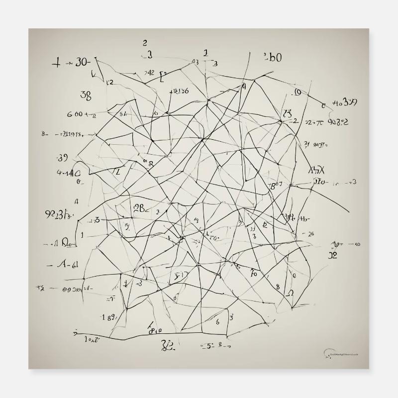 Abstract Neural Network Poster 16" x 16" (40x40 cm)