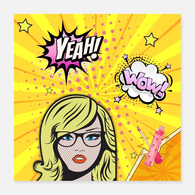 Pop art wow Poster 40 x 40 cm