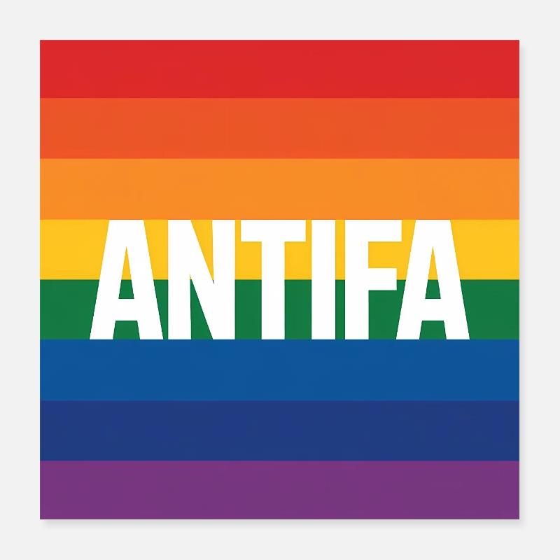 Antifa - Antifascist Merch Poster 16" x 16" (40x40 cm)