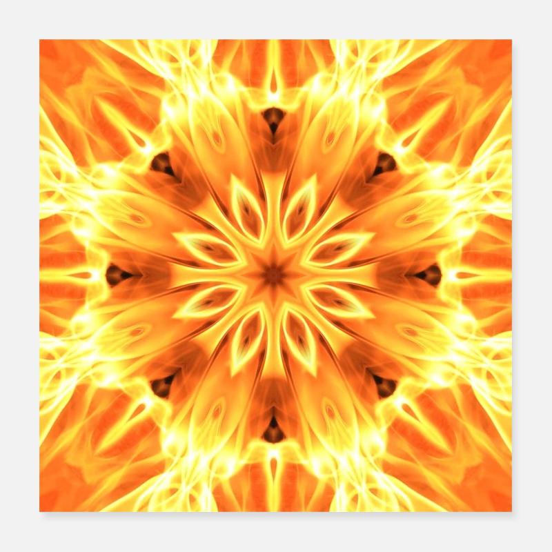 Firestar Kaleidoscope Poster 16" x 16" (40x40 cm)