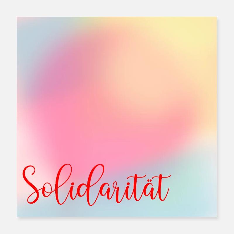 Werte Solidarität Poster 40x40 cm