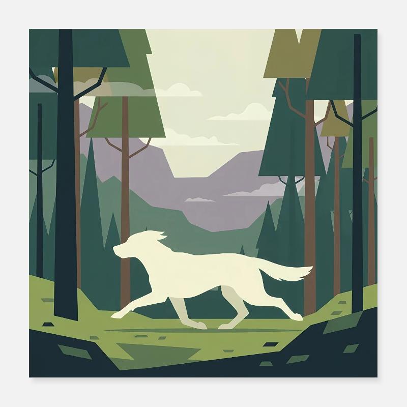 Espíritu Libre: Can de Palleiro en el Monte Poster 40 x 40 cm