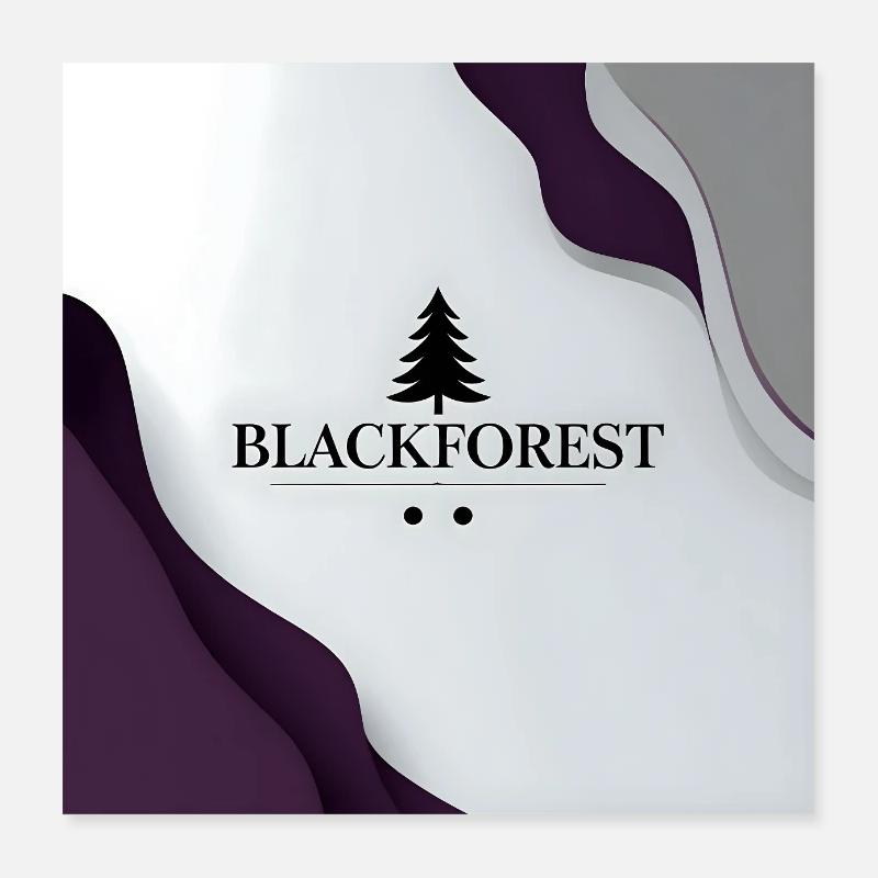 Blackforest Baum Logo Kontrast Poster 40x40 cm