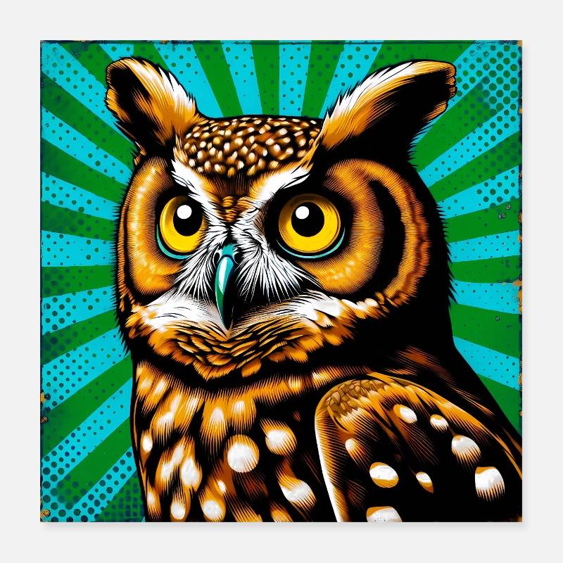 Eule Poster 40x40 cm