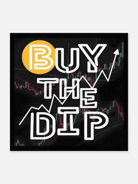 Buy the dip! - Poster 40x40 cm - Weiß