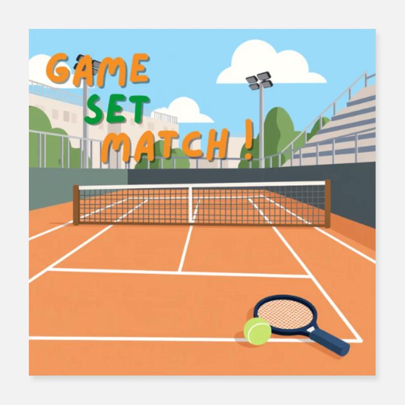 Game Set Match Poster 40 x 40 cm