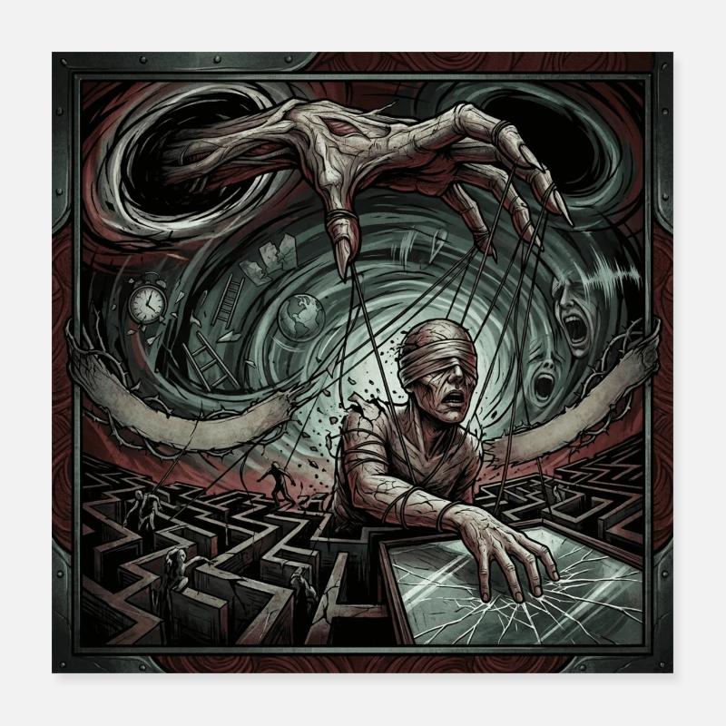 Cordes de contrôle Poster 40 x 40 cm