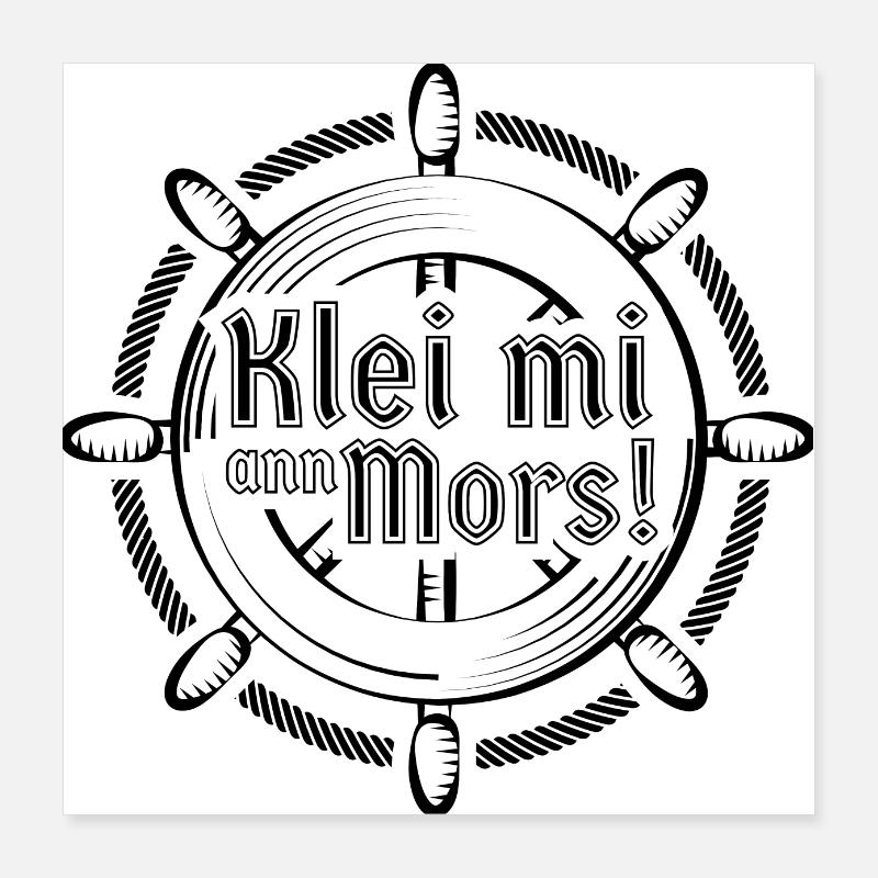 klei mi ann Mors noir Poster 40 x 40 cm