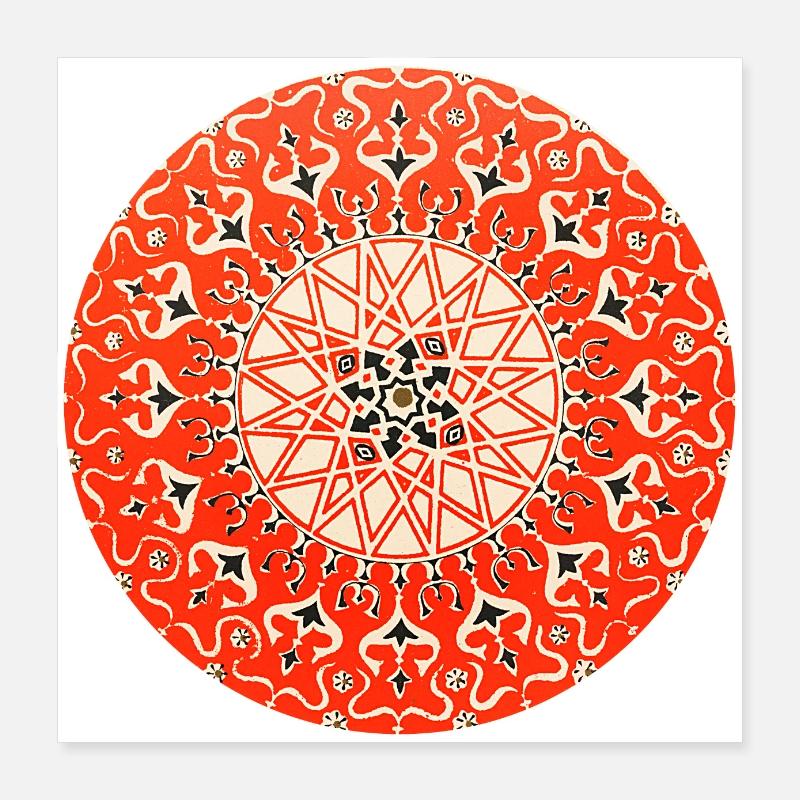 Rosace mandala vintage Poster 40 x 40 cm
