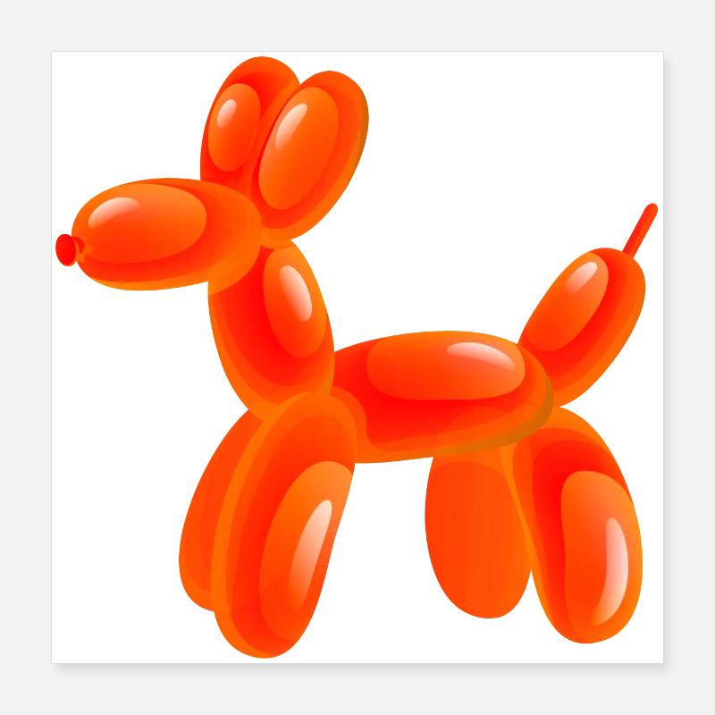 Hundeball Poster 40x40 cm