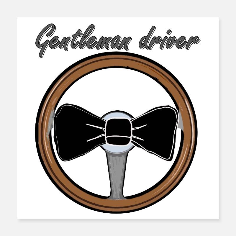 Gentleman Driver Poster 16" x 16" (40x40 cm)