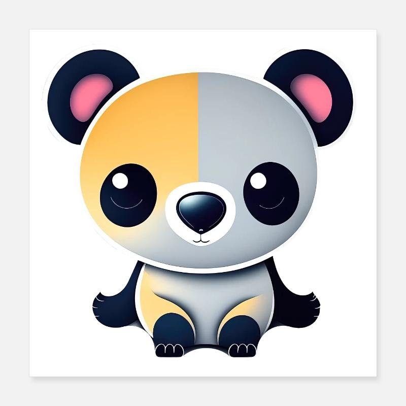 Bébé panda Poster 40 x 40 cm