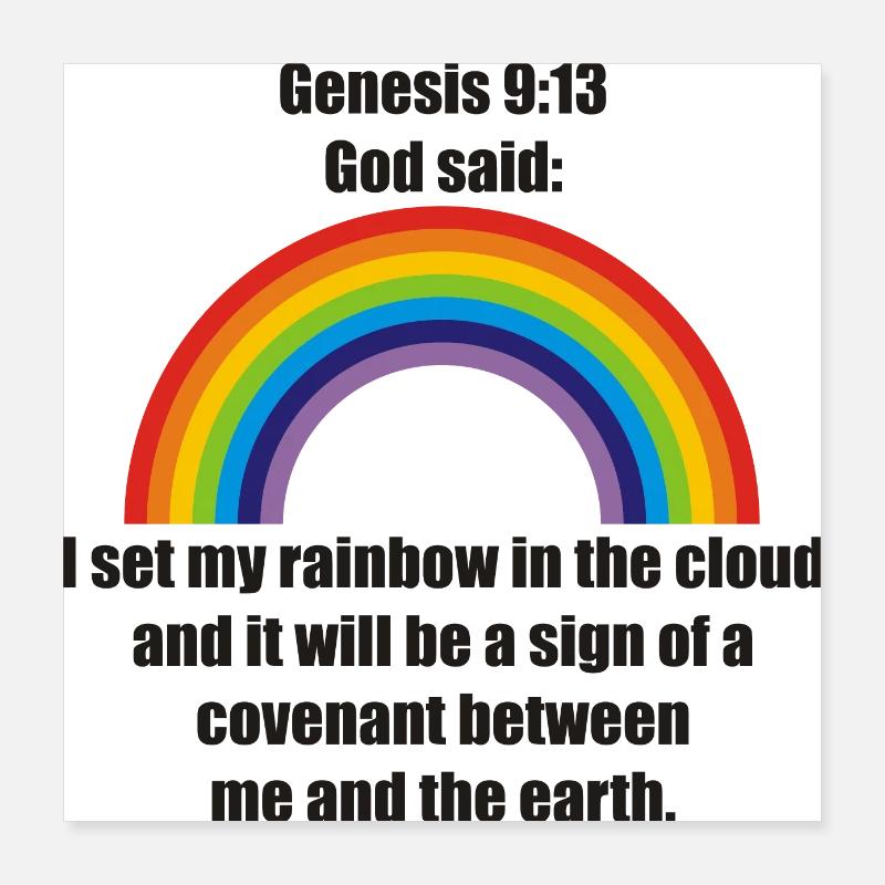 Gottes Regenbogen Poster 40x40 cm