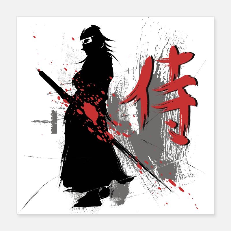 samouraï Poster 40 x 40 cm