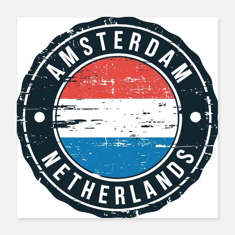 Amsterdam Netherlands Poster 16" x 16" (40x40 cm)