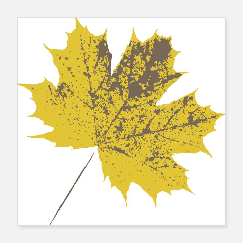 Yellow maple leaf Poster 16" x 16" (40x40 cm)