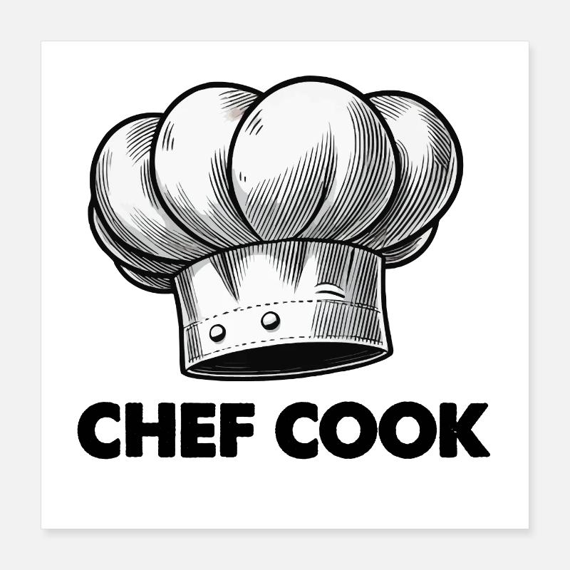 koch chef Poster 40x40 cm