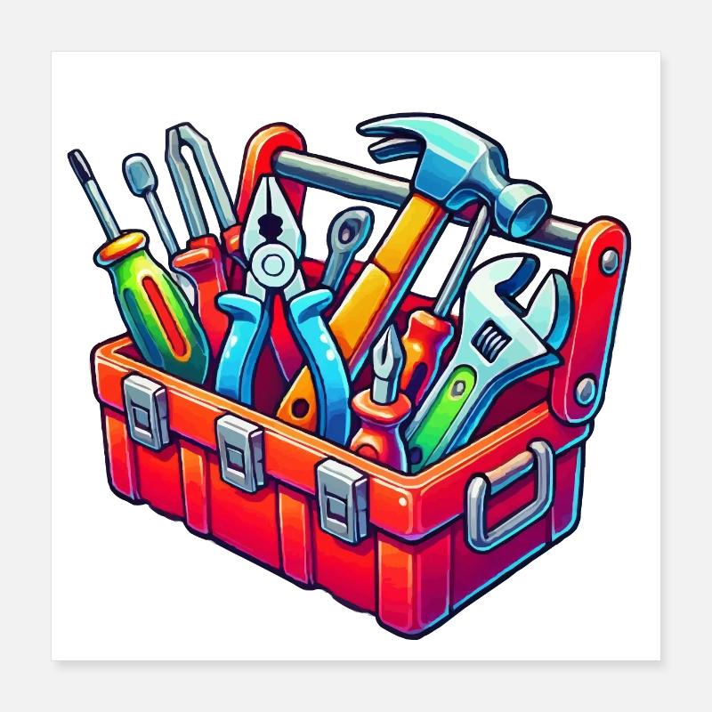 Tool Toolbox Poster 16" x 16" (40x40 cm)