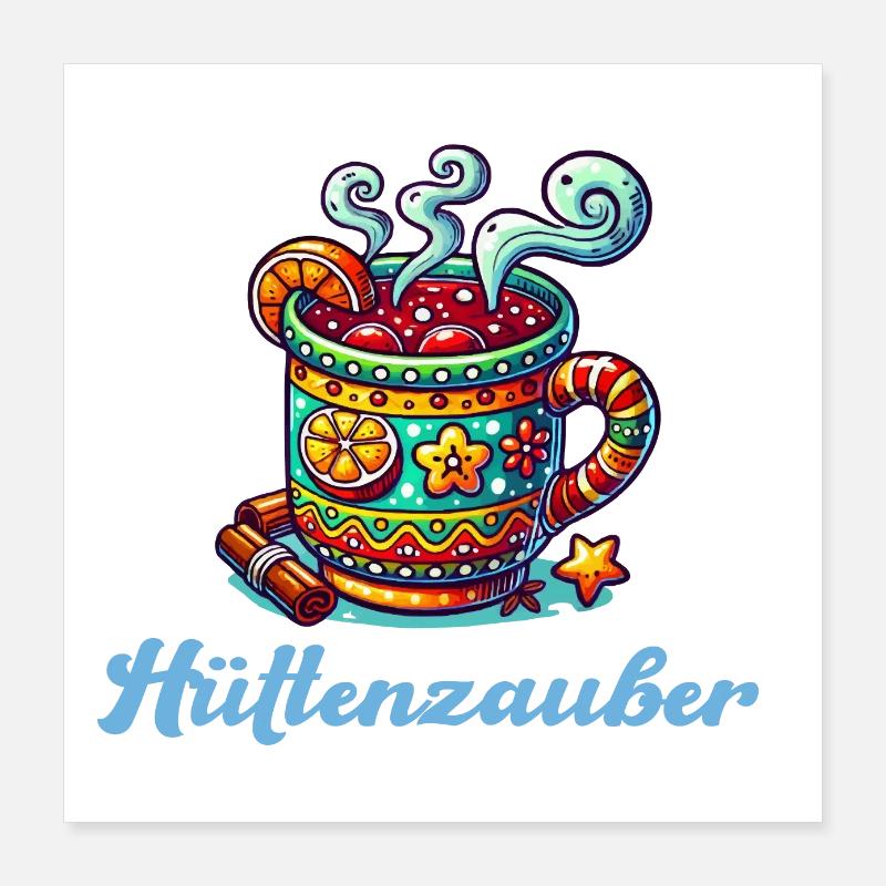 Mulled Wine Christmas Hut Magic Poster 16" x 16" (40x40 cm)