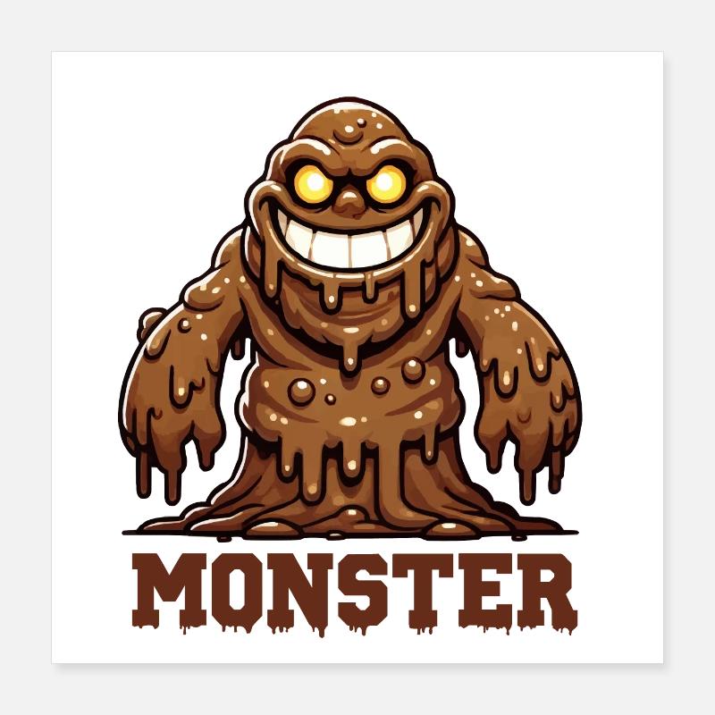 Monstre de boue Poster 40 x 40 cm