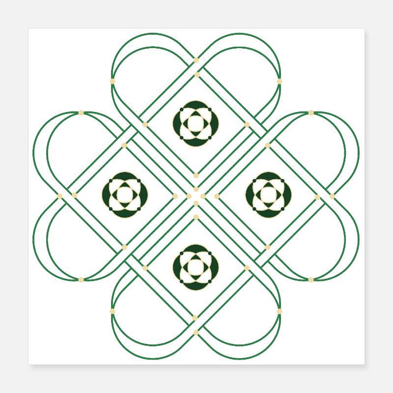 Kleeblatt Poster 40x40 cm