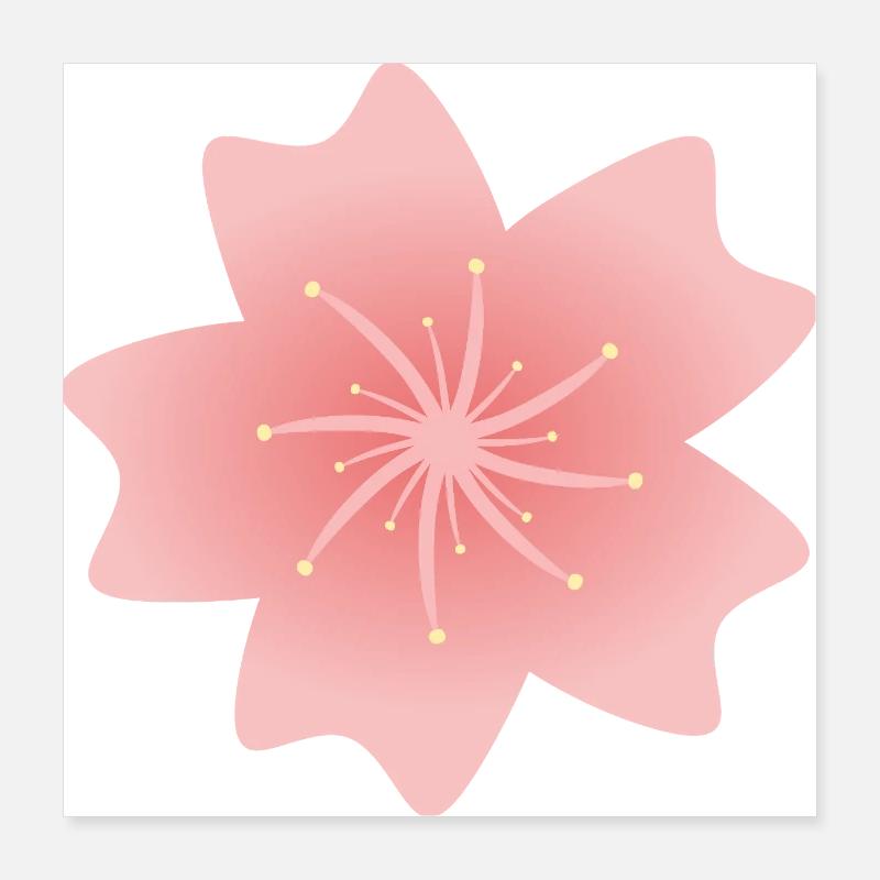 pink sakura flower Poster 16" x 16" (40x40 cm)