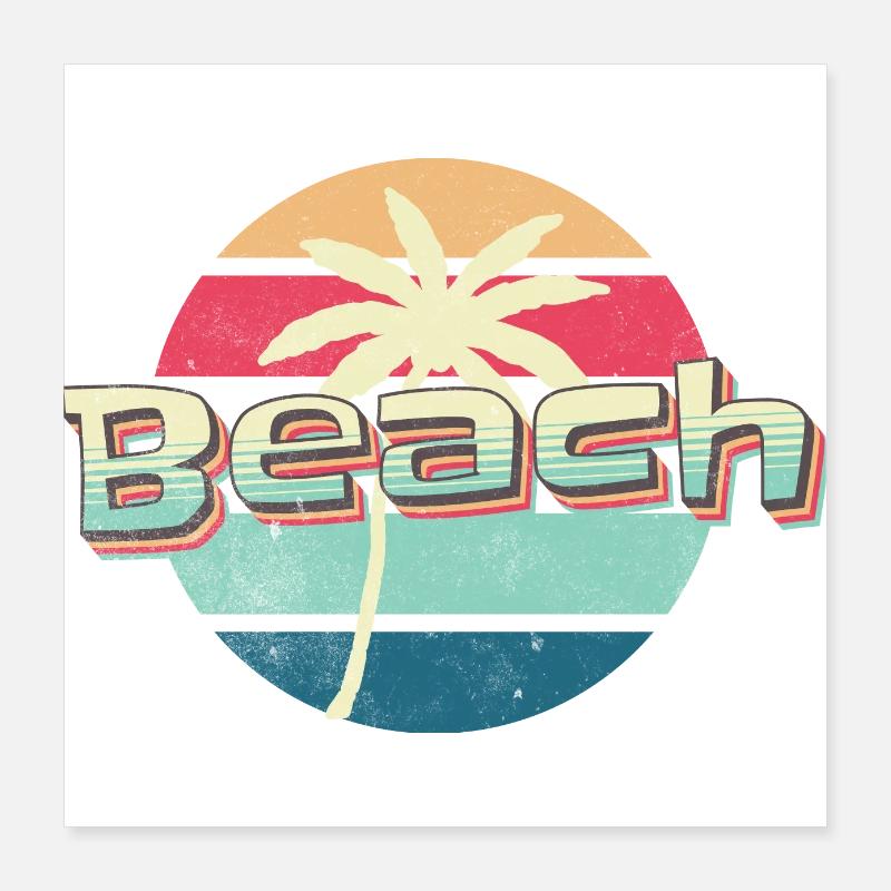 Brise de plage Poster 40 x 40 cm