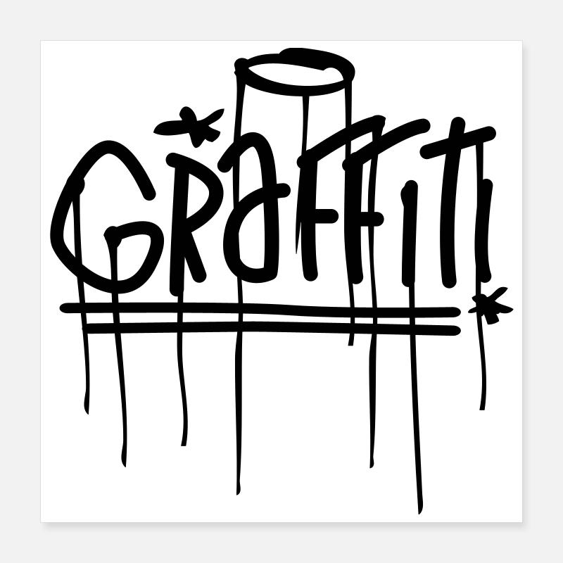 graffiti Poster 16" x 16" (40x40 cm)