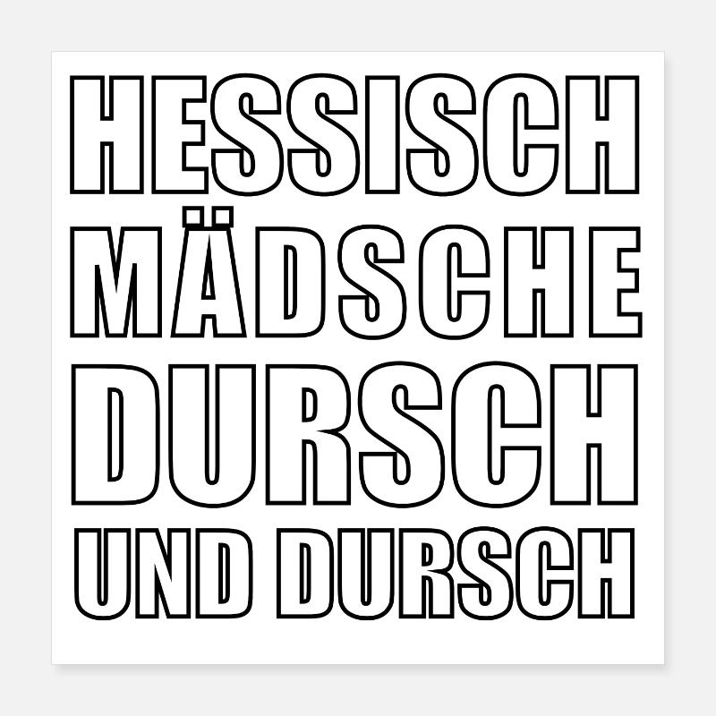 hessisch Mädsche Poster 40x40 cm