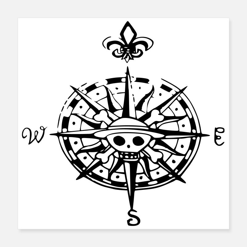 op compas compass Poster 16" x 16" (40x40 cm)