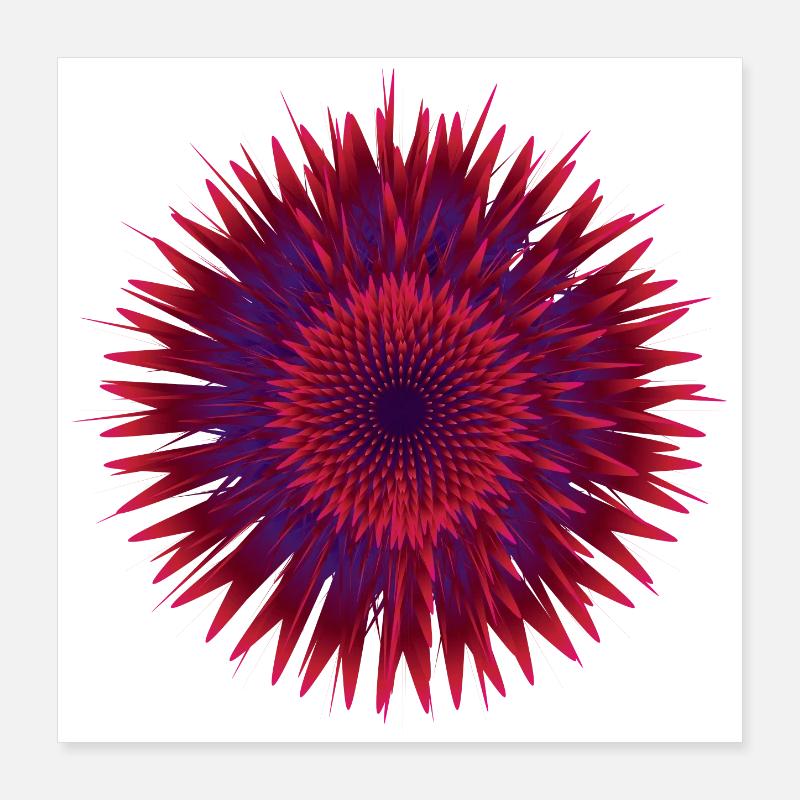 Fleur vectorielle Poster 40 x 40 cm