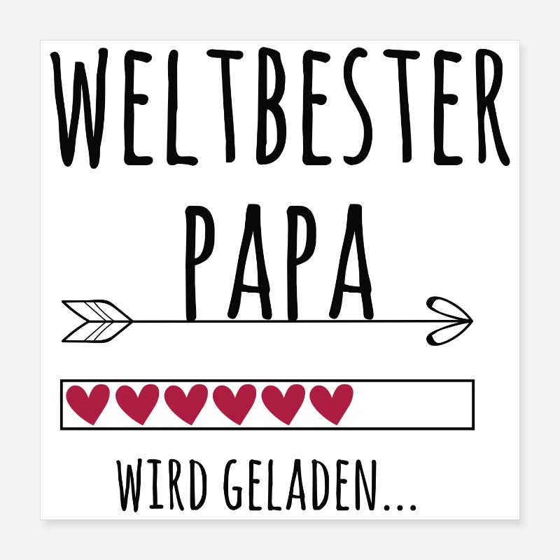 werdender Papa Schwangerschaft Geschenk Poster 40x40 cm