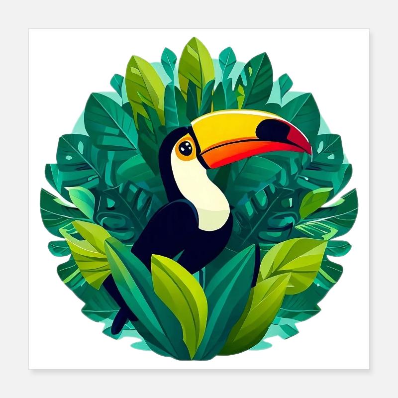 Toucan Poster 16" x 16" (40x40 cm)